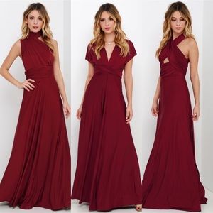 NWT LULU’S Always Stunning Convertible Maxi Dress